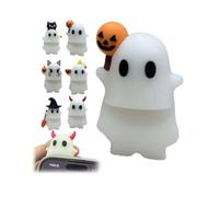 Ghostees Mystery Phone Buddy,2025 New Stick-On Halloween Ghost & Pumpkin Telephone Topper,Cute Peel-and-Stick Design Figurine,Fun Halloween Telephone All Models Buddy Doll,Fun Desk Accessory