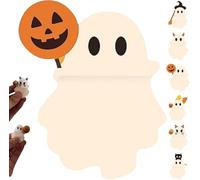 Ghostees Mystery Phone Buddy,Ghost Phone Buddy,Mini Smartphone Figure Surprise Toy,Stick-On Halloween Ghost & Pumpkin Telephone Topper,Cute Fun Halloween Telephone All Models Buddy Doll (B)