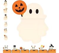 Ghostees Mystery Phone Buddy, Stick-On Halloween Ghost & Pumpkin Phone Topper, Mini Phone Figure Surprise Toy, Peel-and-Stick Design Figurine, Fun Desk Accessory (B)