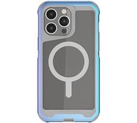 Ghostek Atomic Slim for iPhone 15 Pro Max Case, Compatible with Magnetic MagSafe Accessories, Aluminum Iridescent Fluorescent Bumper, Heavy Duty Protection (6.7 Inch, Prismatic)