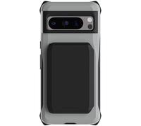 Ghostek Exec Wallet Case for Google Pixel 8 Pro - Magnetic Credit Card Holder, Compatible with Wireless Charging, Kickstand (6.7 Inch, Gray)