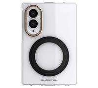 Ghostek MagKick Samsung Z Fold 8 Case Clear with Rotating MagSafe Kickstand Ring and Built-in Front Glass Screen Protector Premium Protective Phone Cover Designed for 2026 Galaxy Fold8 (5.5") (Gold)