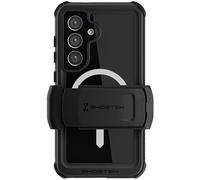 Ghostek Nautical Galaxy S25 Waterproof Case with Belt Clip, Screen Protector and Camera Lens Cover Rugged Magnetic MagSafe Compatible with Samsung S25 2025 (6.2") (Black)