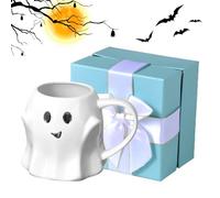 Ghostface Coffee Mug - Halloween Themed Ceramic Cup, 15oz Scary Movie Design | Funny Creepy Gift Idea, Tea Hot Chocolate Milk Drinker, School Workplace, Glossy Finish, Leak-Proof SPO