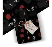 Ghostface Gift Wrap Ghostface wrapping paper, Scream horror gift wrap, Scary movie wrapping paper, Halloween ghostface wrap, Creepy horror 2M Roll