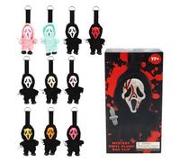 Ghostface Keychain Ghost face Mystery Bag Ghostface Plush Horror Blind Box | 1PC Random Styles Cute Funny Face Keyring Scream Character Pendant Horror Movie Gifts for Halloween Christmas Women Men