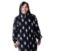 Ghostface Mask All-Over Print Black Oversized Hoodie Wearable Blanket-OSFA