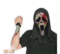 GhostFace Scream Bling Mask + Knife Halloween Horror Fancy Dress Costume Accesso