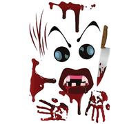 Ghostface Stickers | PVC Toilet Lid Decals for Halloween,Scary Toilet Seat Decals, Bathroom Wall Stickers, Halloween Window Clings for Bathroom