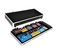 GHOSTFIRE Portable Guitar Effects Pedal Board Guitar Multi Effect Pedal Case 27.5x11.6x4.2in, with Pedal Mounting Tape Fastener, Sturdy Locking Aluminum, T Series T-EC14