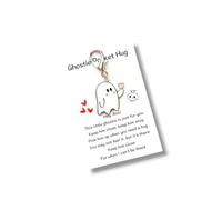 Ghostie pocket hug | Cute mini metal ghost charm presented on cute card | gift for him or her | birthday, christmas, just because, good luck