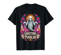 Ghosting Pendejos Skull Roses Candles T-Shirt