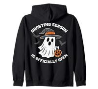 Ghosting Season Is Officially Open Halloween Spooky Haunted Zip Hoodie