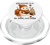 Ghosting You for Coffee and Books Fall Ghost Reading Boojee PopSockets PopGrip for MagSafe