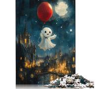 Ghostly Balloon Ride Puzzle for Adults And Teenagers 1000 Pieces Wood Puzzle Jigsaws Educational Puzzle 1000pcs (75x50cm)