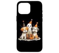 Ghostly Pups Halloween Popcorn Fun Case for iPhone 16 Pro Max