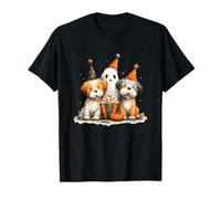 Ghostly Pups Halloween Popcorn Fun T-Shirt
