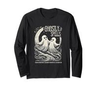 Ghostly Spells Halloween Spooky Spirits Art Long Sleeve T-Shirt