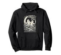 Ghostly Spells Halloween Spooky Spirits Art Pullover Hoodie