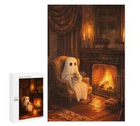 Ghostly Tea Time Decorative Jigsaw for Grown-Ups, 1000 PCS - Seasonal Gift, for Relaxing Solo Or Group Play
