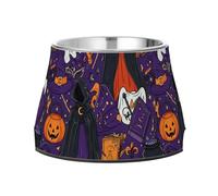 Ghosts and Capes Dogs Food Bowls Non Skid Stainless Steel Pets Feeding Bowl for Slow Feed Whisker Friendly