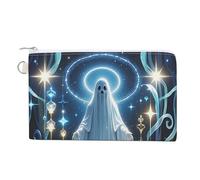 Ghosts Dance with Magic Coin Purse Canvas Wallet Cute Change Purse Small Storage Bag with Zipper, Ghosts Dance with Magic, One Size, Flowers and Animals