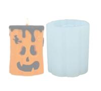 Ghosts Face Pumpkin Candles Mold - Portable Pumpkins Candles Mold | Pumpkin Candle Casting Molds for Halloween | Silicone Easy Release Mould Reusable Tool for School Studio Home Crafting Art Project