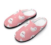 Ghosts Four-pointed Star Mens Slipper Slip On Winter Warm House Slippers Shoes Indoor Outdoor