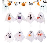 Ghosts Halloween Decor, Cute Halloween Ghost Tree Pendant - Party Decor for Farm Window Patio Yard Home Garden Entryway Backyard Front Day