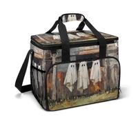 Ghosts Hanging on A Clothesline Camping Cooler Bag Insulated Beach Coolers Portable Leak Proof Bags with Shoulder Strap