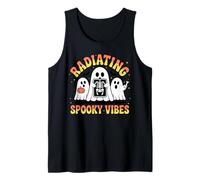 Ghosts Holding X-ray Radiating Spooky Vibes Halloween Tank Top