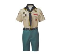Ghosts Pete Martino Cosplay Costume Uniform Outfits for Men, Light Brown, S