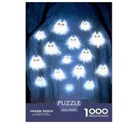 Ghosts Puzzles 1000 Piece Puzzle Challenge Toy Adults And over 12 Years Old Spooky Impossible Jigsaw Puzzle Educational Challenge Home Decoration Gift 70x50cm/1000pcs