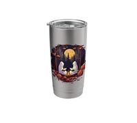 Ghosts Reading Books Around The Campfire Spooky Halloween Stainless Steel Insulated Tumbler