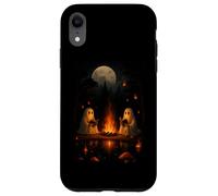 Ghosts Reading By Campfire Under Full Moon Case for iPhone XR