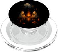 Ghosts Reading By Campfire Under Full Moon PopSockets PopGrip for MagSafe
