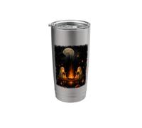 Ghosts Reading by Campfire Under Full Moon Stainless Steel Insulated Tumbler