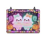 Ghosts Stove Top Cover for Electric Stove, Halloween Playful Pumpkin Candy Halloween Violet Washable Stovetop Cover Board for Glass Surface Cabin Kitchen Decor 28x20 Inch