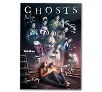 Ghosts TV Show A4 Poster, Signed Cast Autograph Print, Comedy Series Wall Art