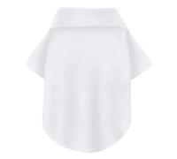 ghosts White Solid Color Pure Plain Summer Dog Polo Shirt Button Up Soft, Lightweight, and Breathable Pet Outfits Apparel Tops Puppy Clothes Perfect for Everyday Wear, and Photoshoots
