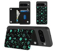 Ghothic Skull Moon Stars for Google Pixel 10 Pro Wallet Case with Card Holder, RFID Blocking Flip Soft PU Leather Kickstand Magnetic Closure Slim Purse Phone Case for Google Pixel 10 Pro