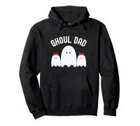Ghoul Dad, Halloween Daddy Ghost Father of Two Ghost Girls Pullover Hoodie