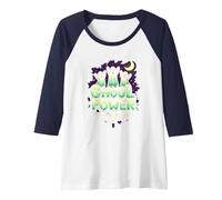 Ghoul Power: Spooky Halloween Fun for Ghost Enthusiasts Raglan Baseball Tee, Women, Navy/White, M