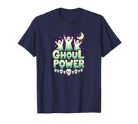 Ghoul Power: Spooky Halloween Fun for Ghost Enthusiasts T-Shirt, Men, Navy, XL