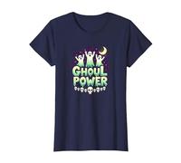 Ghoul Power: Spooky Halloween Fun for Ghost Enthusiasts T-Shirt, Women, Navy, 3XL