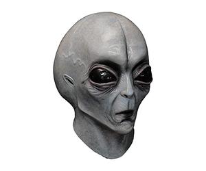 Ghoulish Area 51 Alien Scary Latex Halloween Head & Neck Mask - One-Size