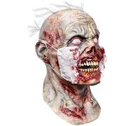 Ghoulish Productions - Máscara Terror Paciente Zombie, Línea Zombies, Disfraz de Látex resistente, pintada a mano, Halloween, Miedo, Desfile de Carnaval, Fiesta de Disfraces, Talla única adulto