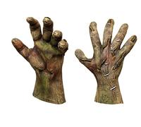 Ghoulish Productions - Scarecrow Hands, Adult Unisex, Brown and Orange, Latex, One Size Fits All, Costume Hands, Halloween, Carnival, Party