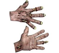 Ghoulish Zombie Flesh Coloured Hands Latex Halloween Gloves - One-Size