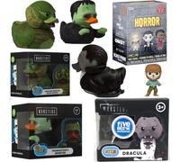 Ghouls Pack Frankenstein Monsters Classic Universal Horror Figure Soda Bundled with Characters Dracula + Wolfman Silver Screen Movie Pop! Enamel Big Pin! + Creepy Cards 4-Items